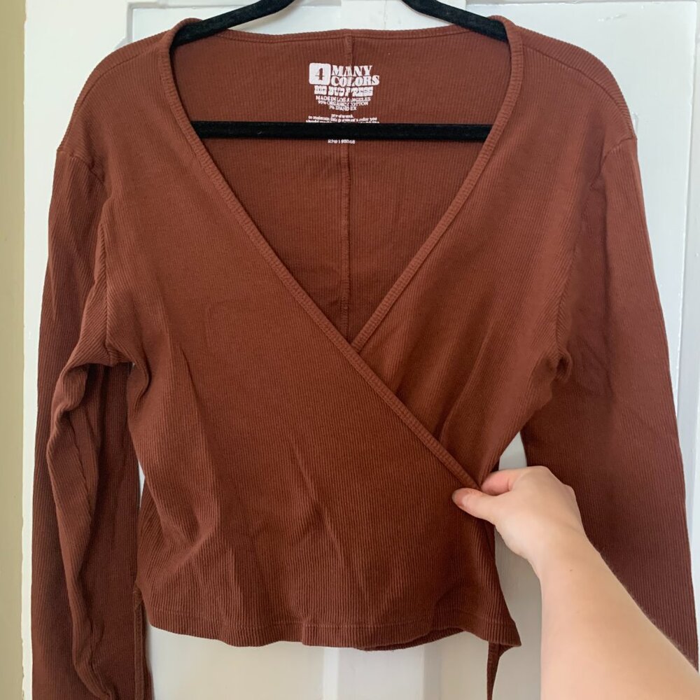 Big Bud Press Fudgsicle Brown Wrap Top